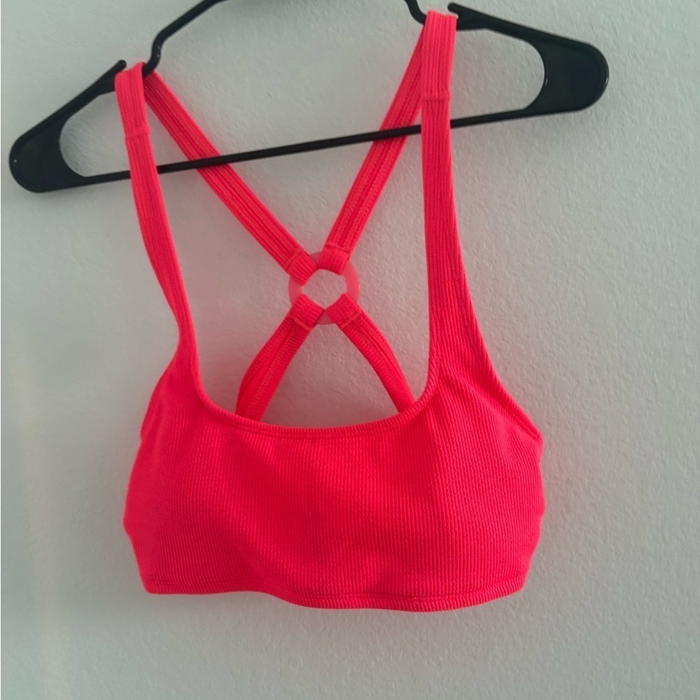 Neon Ribbed Swim Bikini Top - Picture 7 of 9